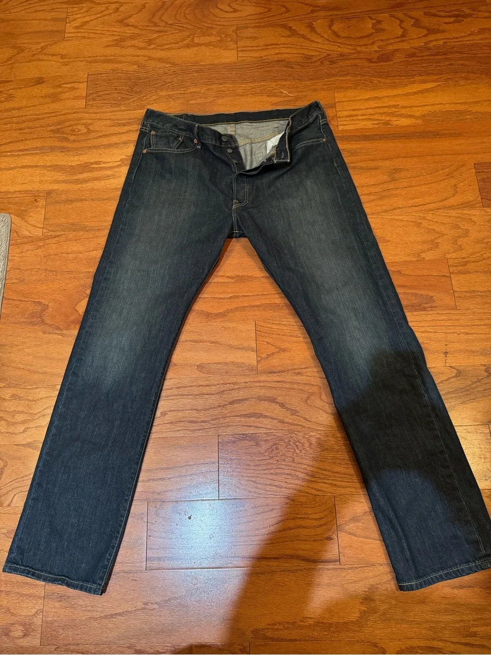 Levi's 501  Men's Straight Jeans in Dark Blue Wash